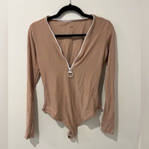 Zipper front Alix bodysuit